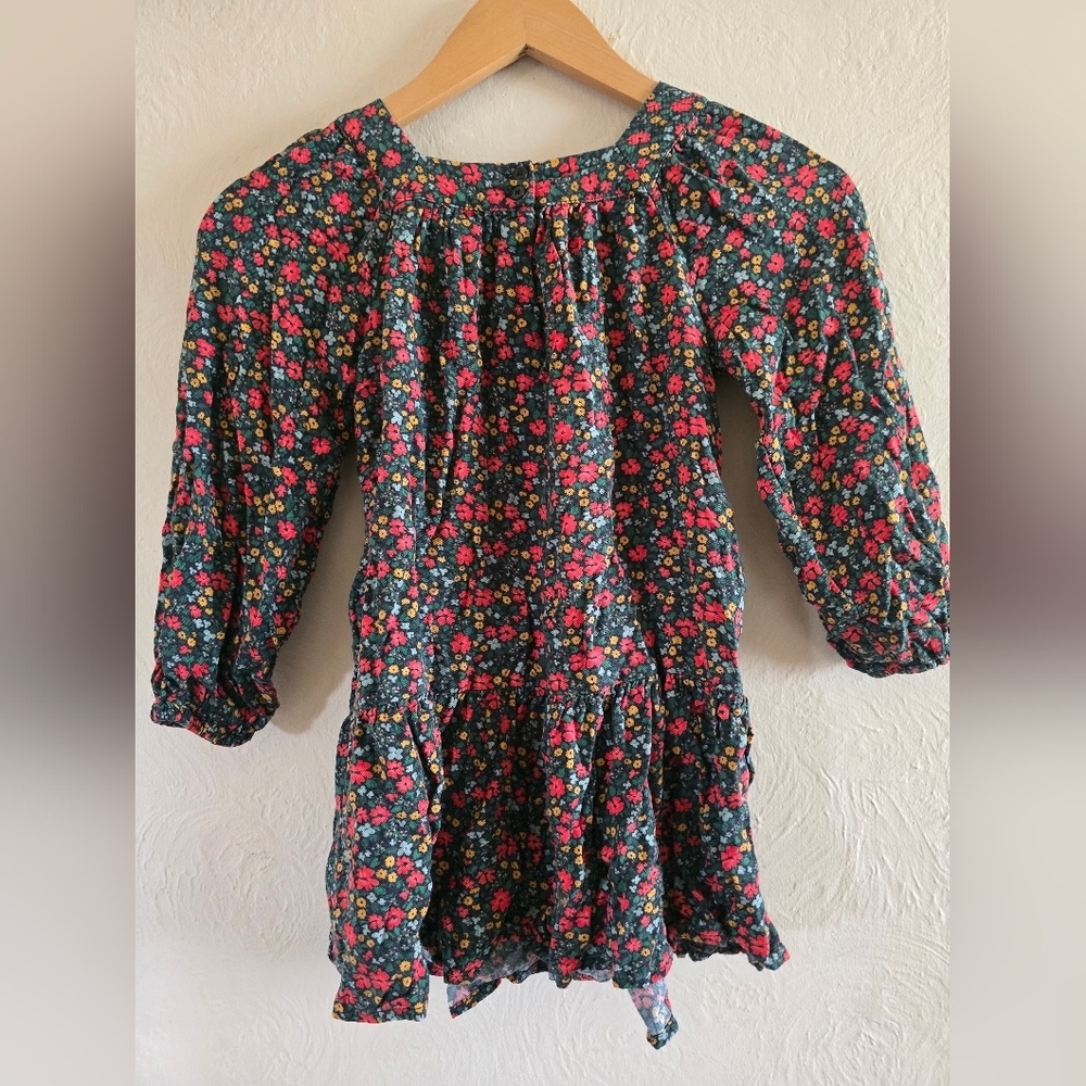 Cat & Jack L, Floral Casual Long Sleeve Dress - Multicolor, Size S (6-6x) - Picture 2 of 4
